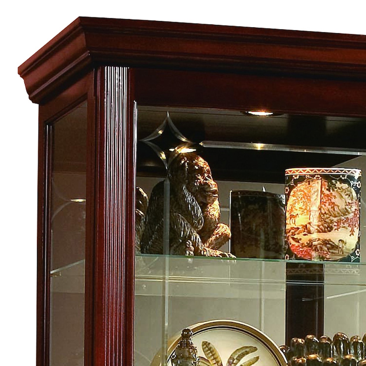Pulaski Furniture Curios Curio Cabinet with Mirror Back