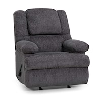 Casual Rocker Recliner with Storage Arms