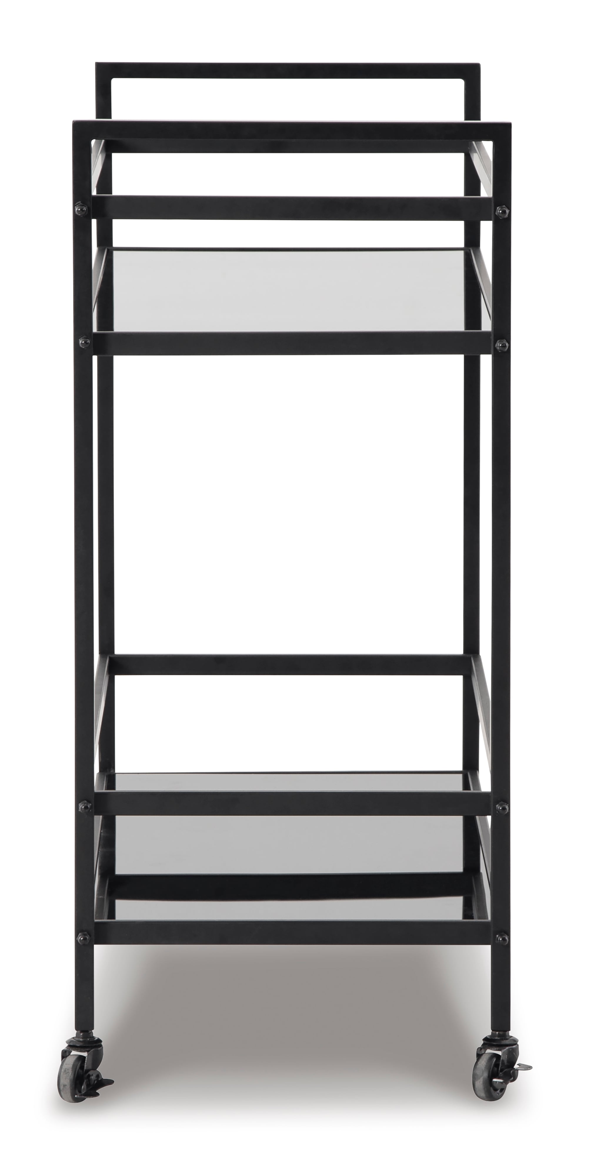 Signature Design by Ashley Kailman A4000097 Black Finish Bar Cart with