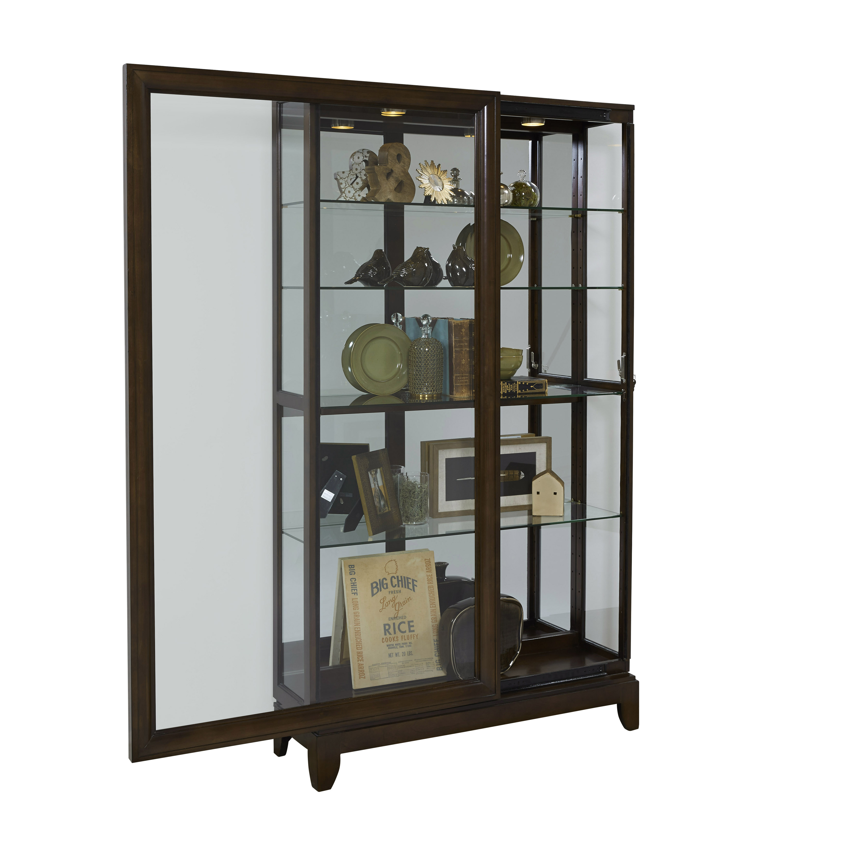 Two-Way Sliding Door Curio Cabinet