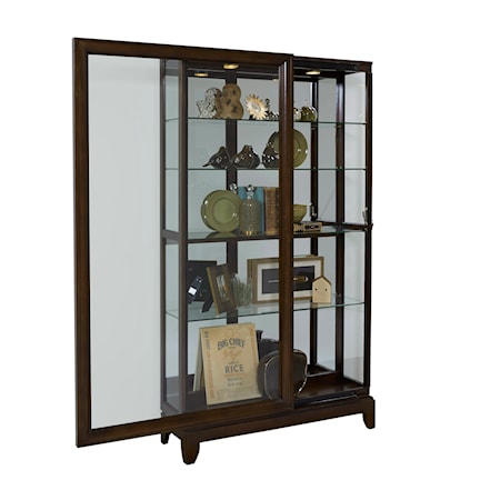 Two-Way Sliding Door Curio Cabinet