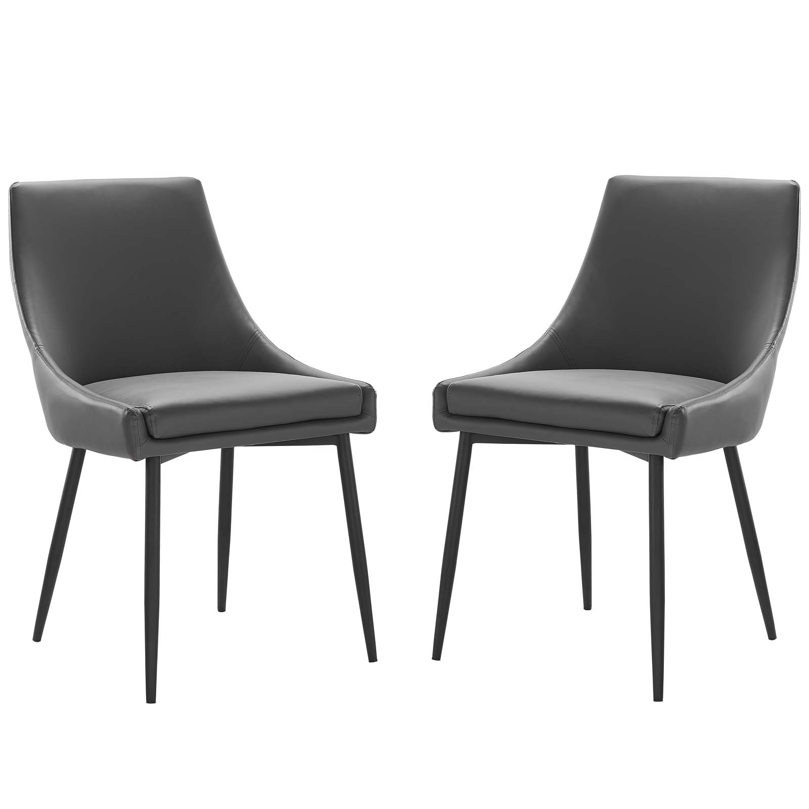 Modway Viscount EEI4827BLKGRY Dining Chairs Set of 2 Value City