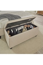 Parker Living Avery Transitional Upholstered Storage Bench with Soft Close Hinges