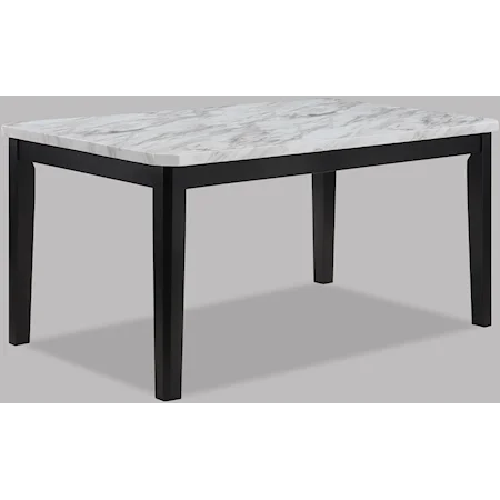 Dining Table with Faux Marble Top