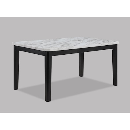 Dining Table with Faux Marble Top