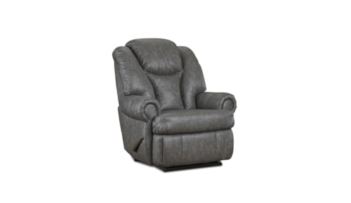 Casual Manual Recliner in Charcoal