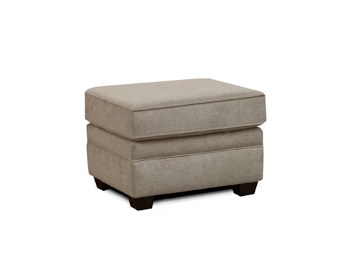 Casual Ottoman with Tapered Legs