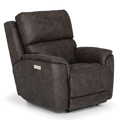 Casual Power Recliner with Power Lumbar Support, Power Headrest and Wireless Remote
