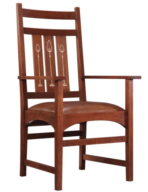 Mid-Century Modern Dining Chair with Upholstered Seat