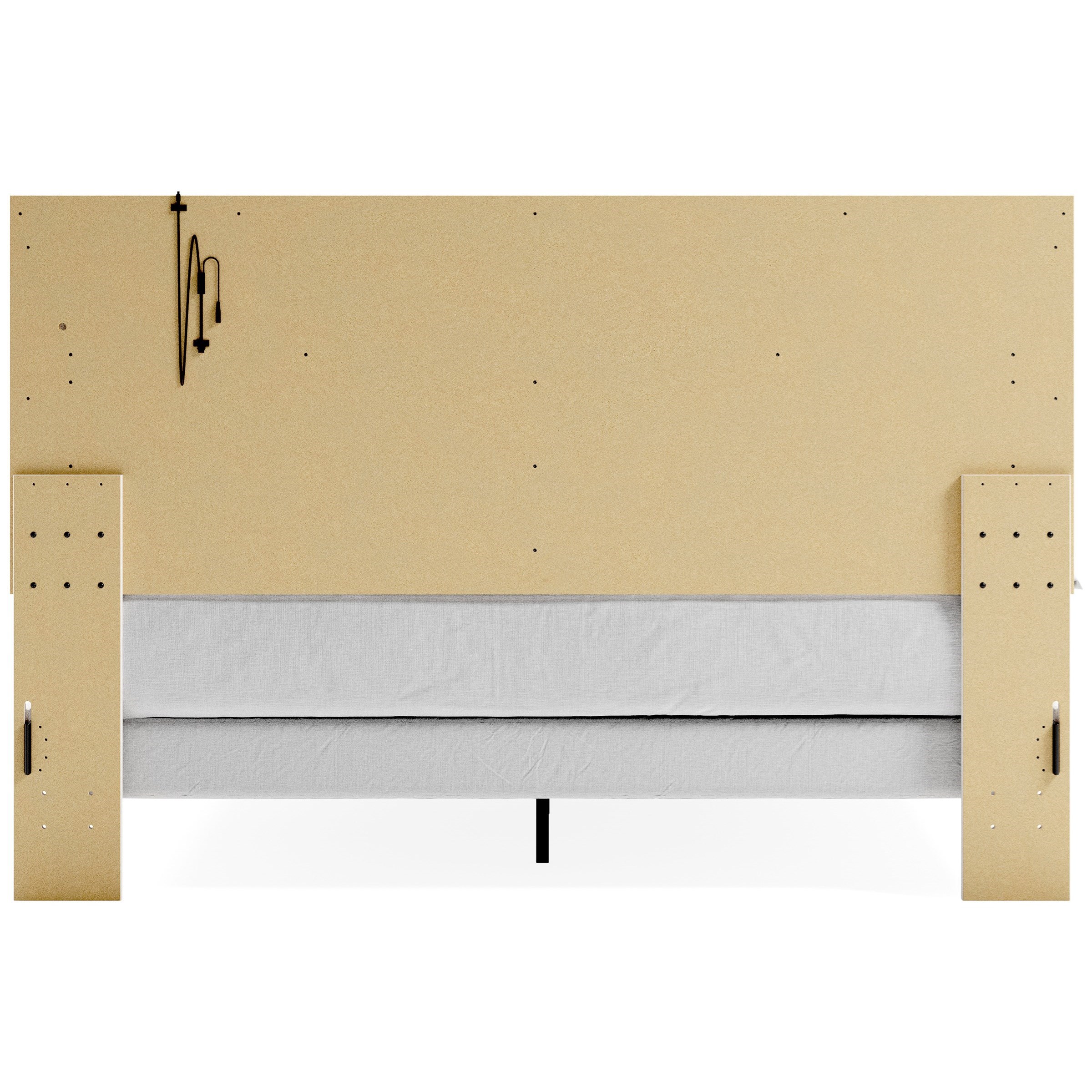 StyleLine Clara King Upholstered Panel Bed