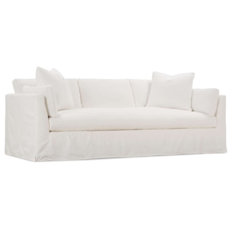 99&quot; Bench Cushion Sofa with Slipcover