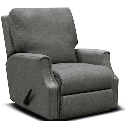 Casual Swivel Gliding Recliner with Scoop Arms