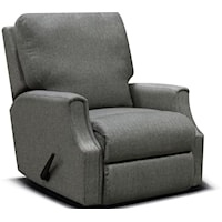 Casual Swivel Gliding Recliner with Scoop Arms
