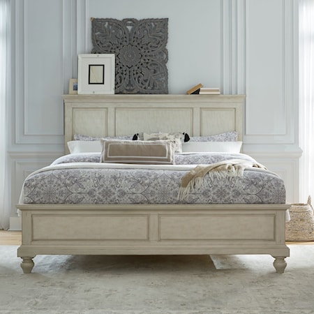 Transitional California King Panel Bed