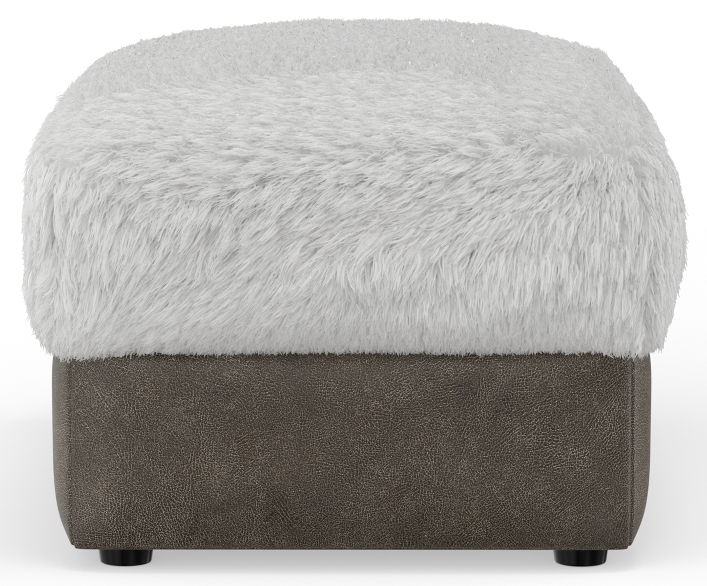 Jackson Furniture Snowball Faux Fur Rectangular Ottoman