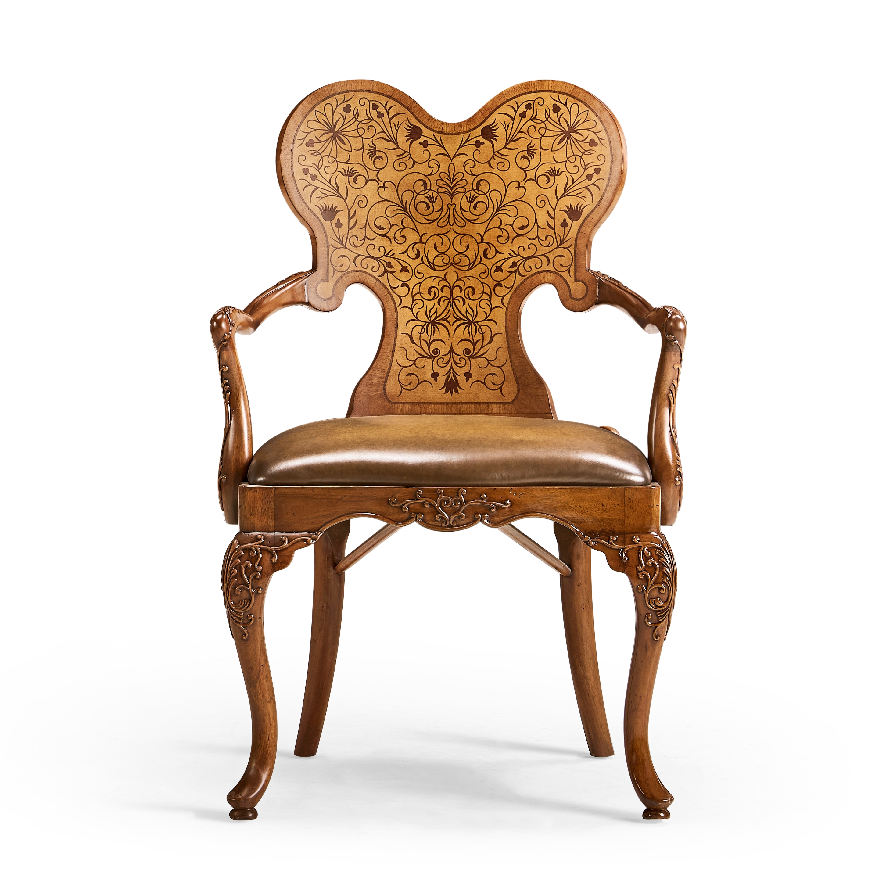 Seaweed Marquetry Arm Chair