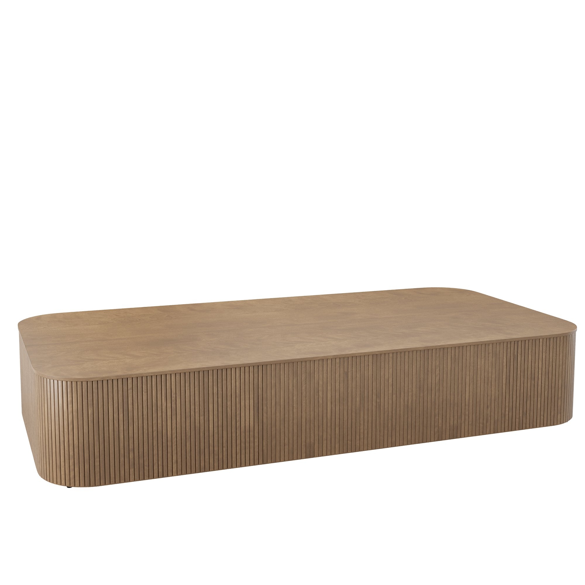 80" Fluted Block-Base Coffee Table