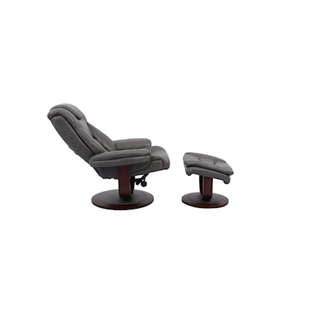 Reclining Swivel Chair and Ottoman