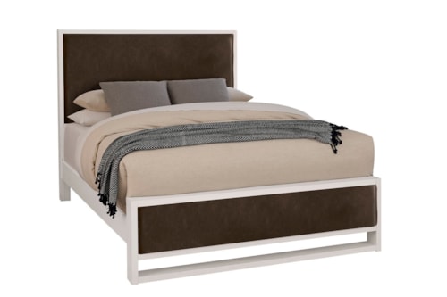 Transitional Upholstered King Panel Bed