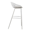 Moe's Home Collection Piazza Piazza Outdoor Barstool White-M2