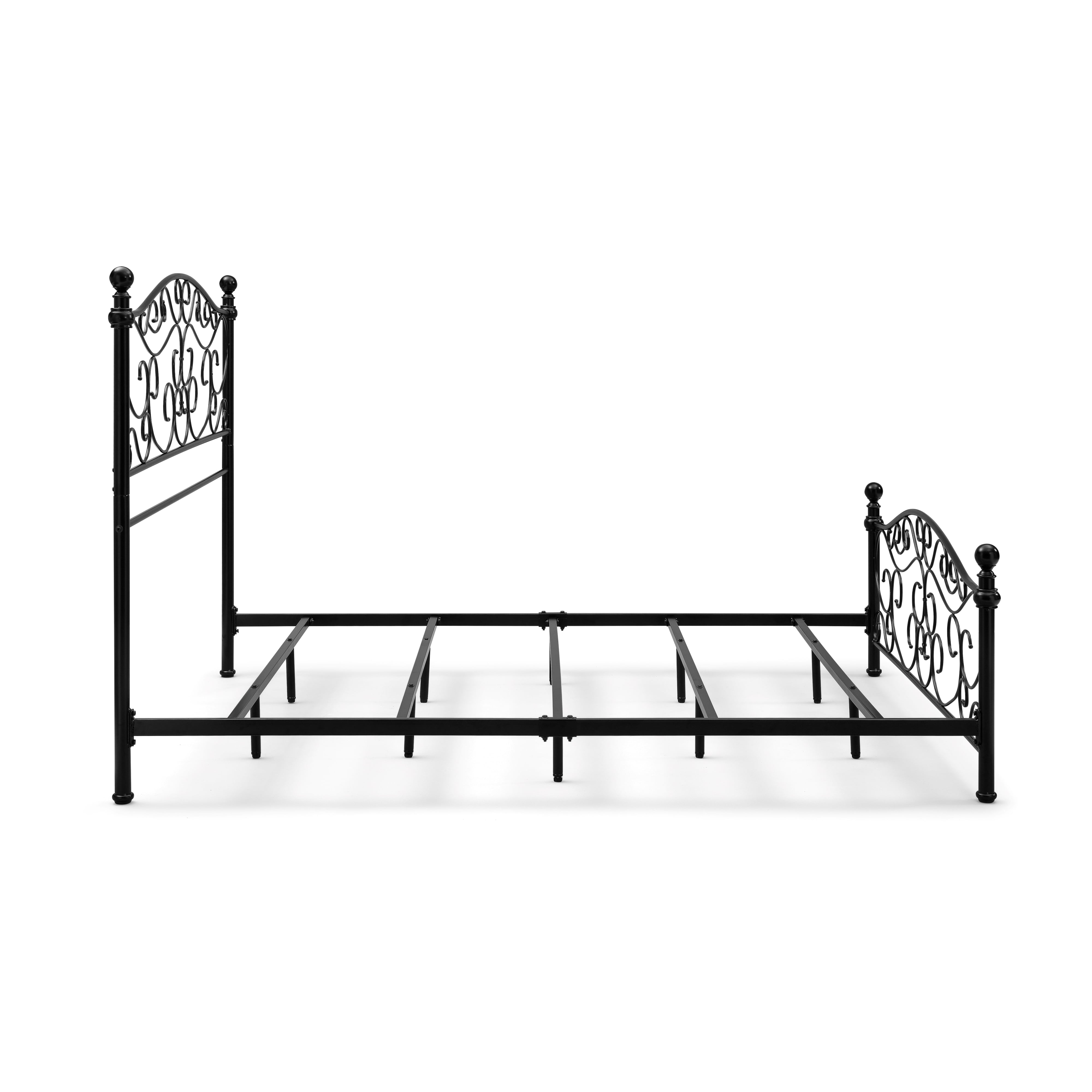 Metal Queen Scroll Bed-in-a-Box