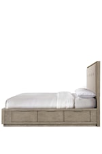 Riverside Furniture Zoey Transitional Queen Double Storage Bed with Upholstered Headboard
