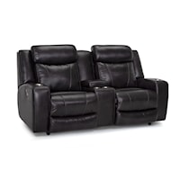 Casual Power Reclining Loveseat with Storage Console