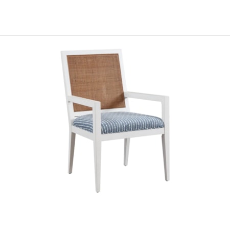 Upholstered Woven Arm Chair