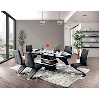 Contemporary 7-Piece Dining Table Set