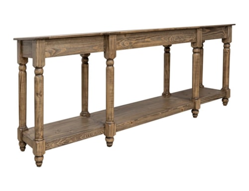 Transitional Sofa Table with Bottom Shelf