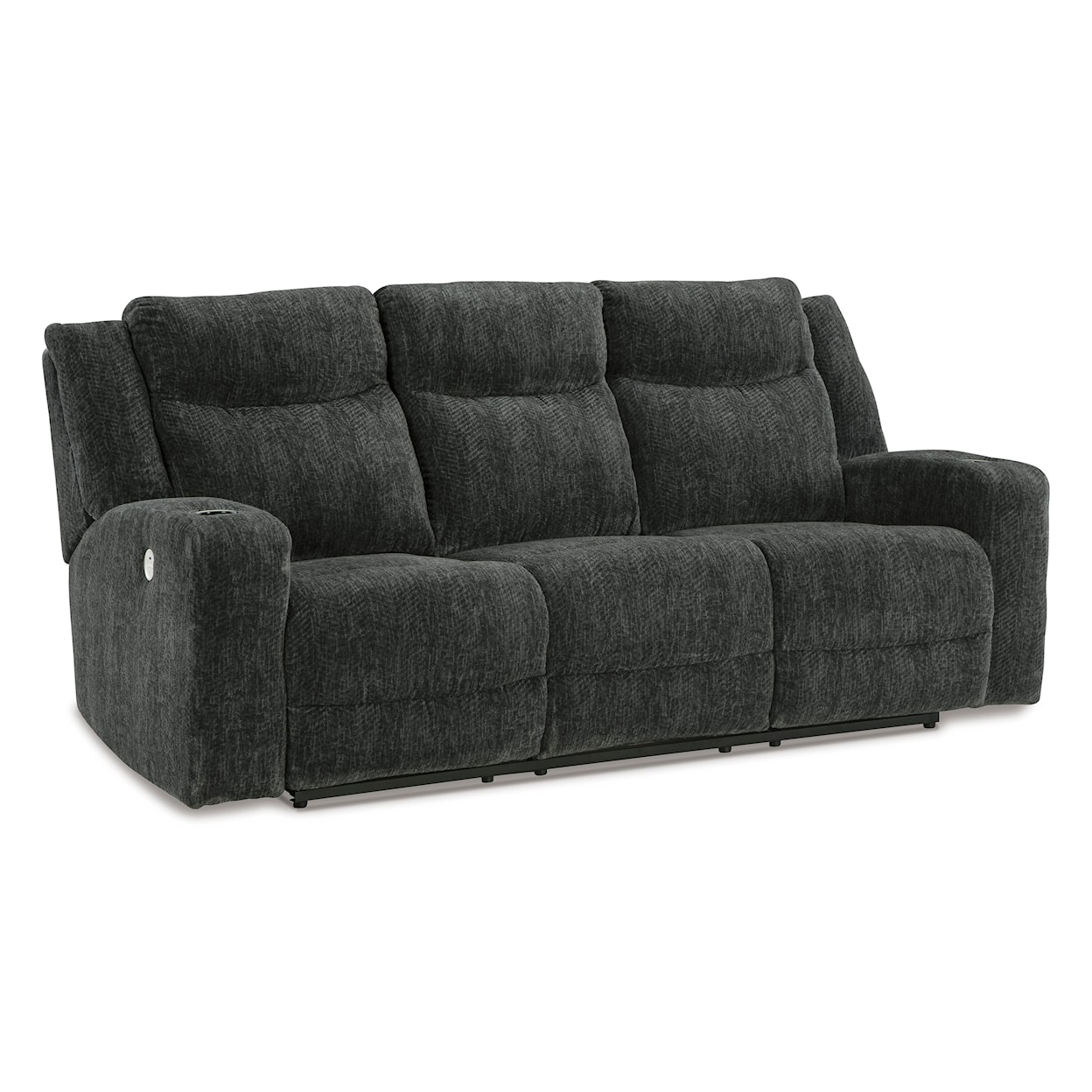 Signature Design by Ashley Martinglenn Power Reclining Sofa with Drop Down Table