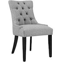 Fabric Dining Chair with Button Tufting