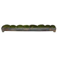 Large Moss Centerpiece with Aluminum Footed Tray