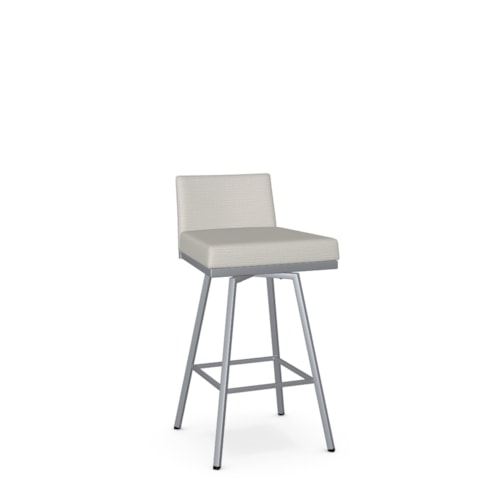 Contemporary Upholstered Counter Height Swivel Stool
