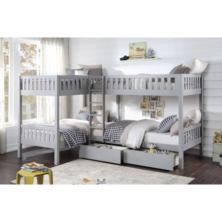 Corner Bunk Bed with Storage