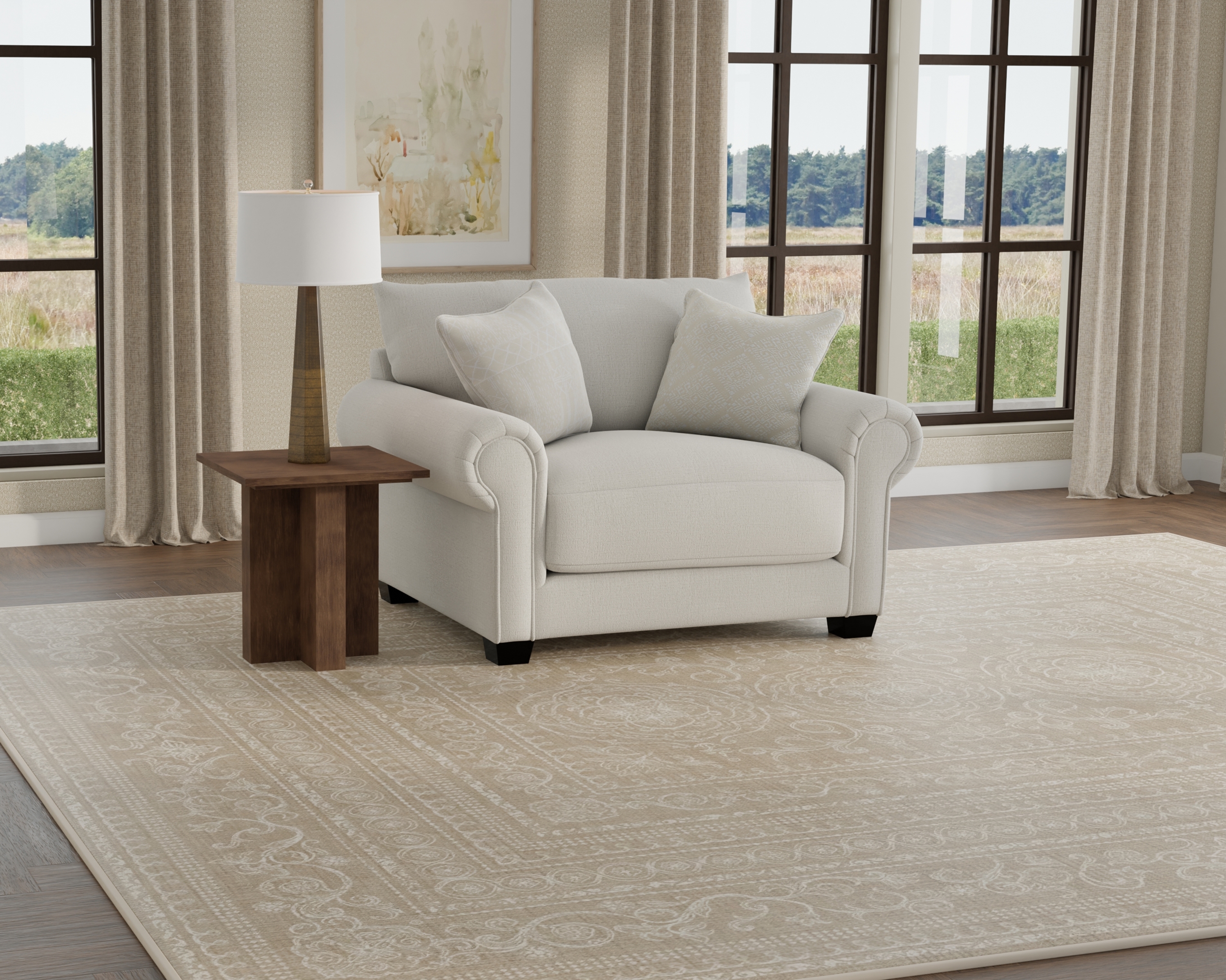 Jackson Furniture Barrett Chair and a Half with 2-Throw Pillows