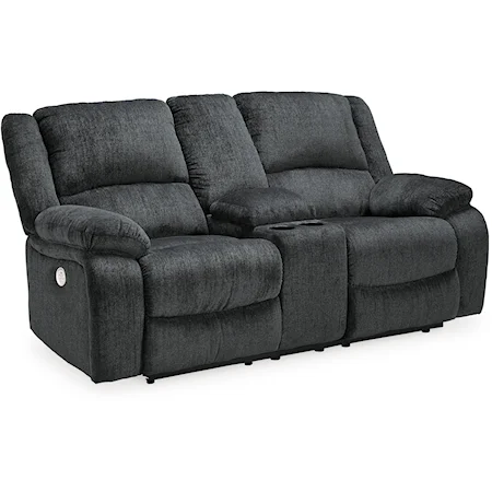 Double Reclining Power Loveseat w/ Console