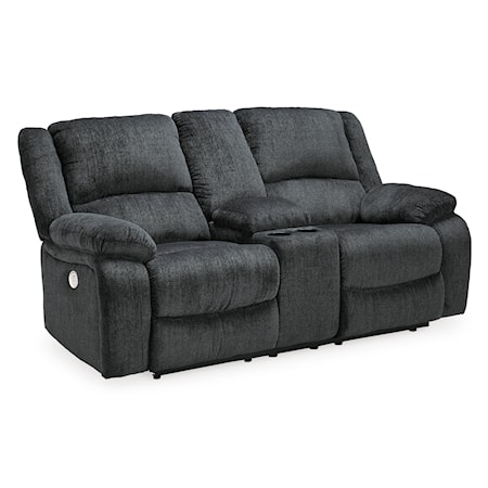 Double Reclining Power Loveseat w/ Console