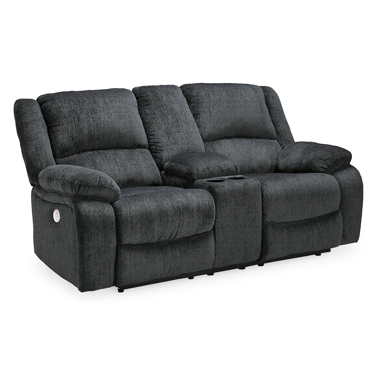 Signature Design by Ashley Draycoll Double Reclining Power Loveseat w/ Console