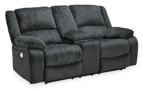 Double Reclining Power Loveseat w/ Console