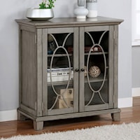 Transitional Cabinet with Storage Shelves