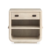 Contemporary 1-Drawer Nightstand with USB Ports & Outlets