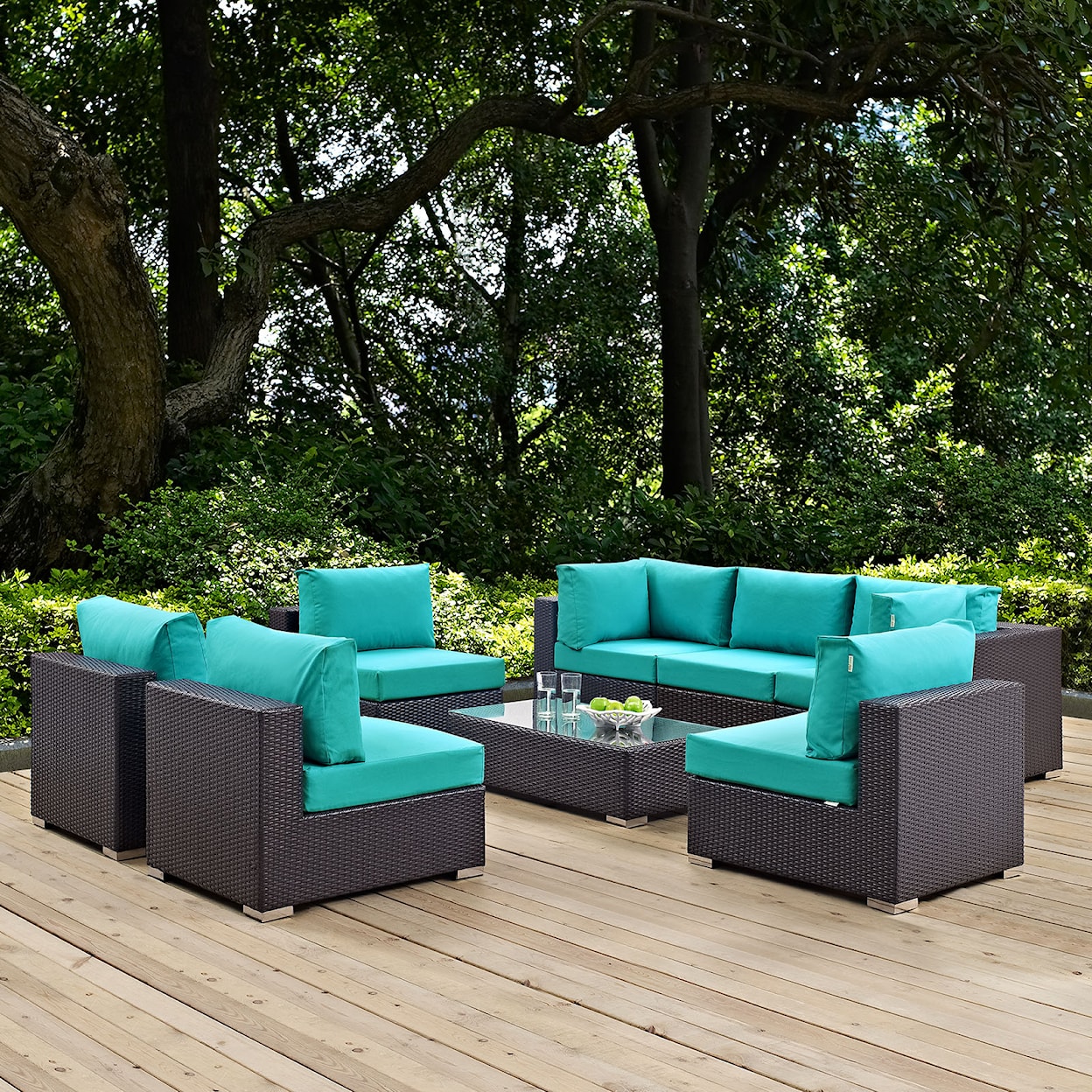 Modway Convene Outdoor 8 Piece Sectional Set