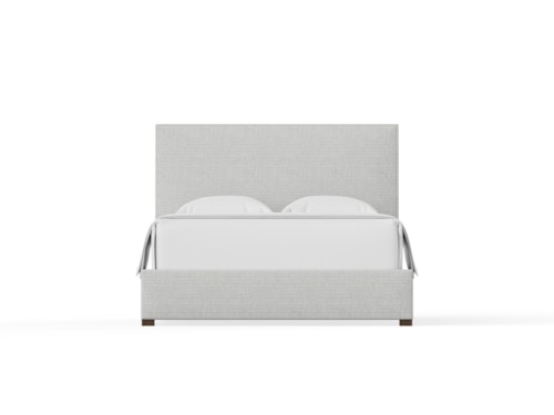 Transitional Queen Upholstered Bed with Platform Footboard