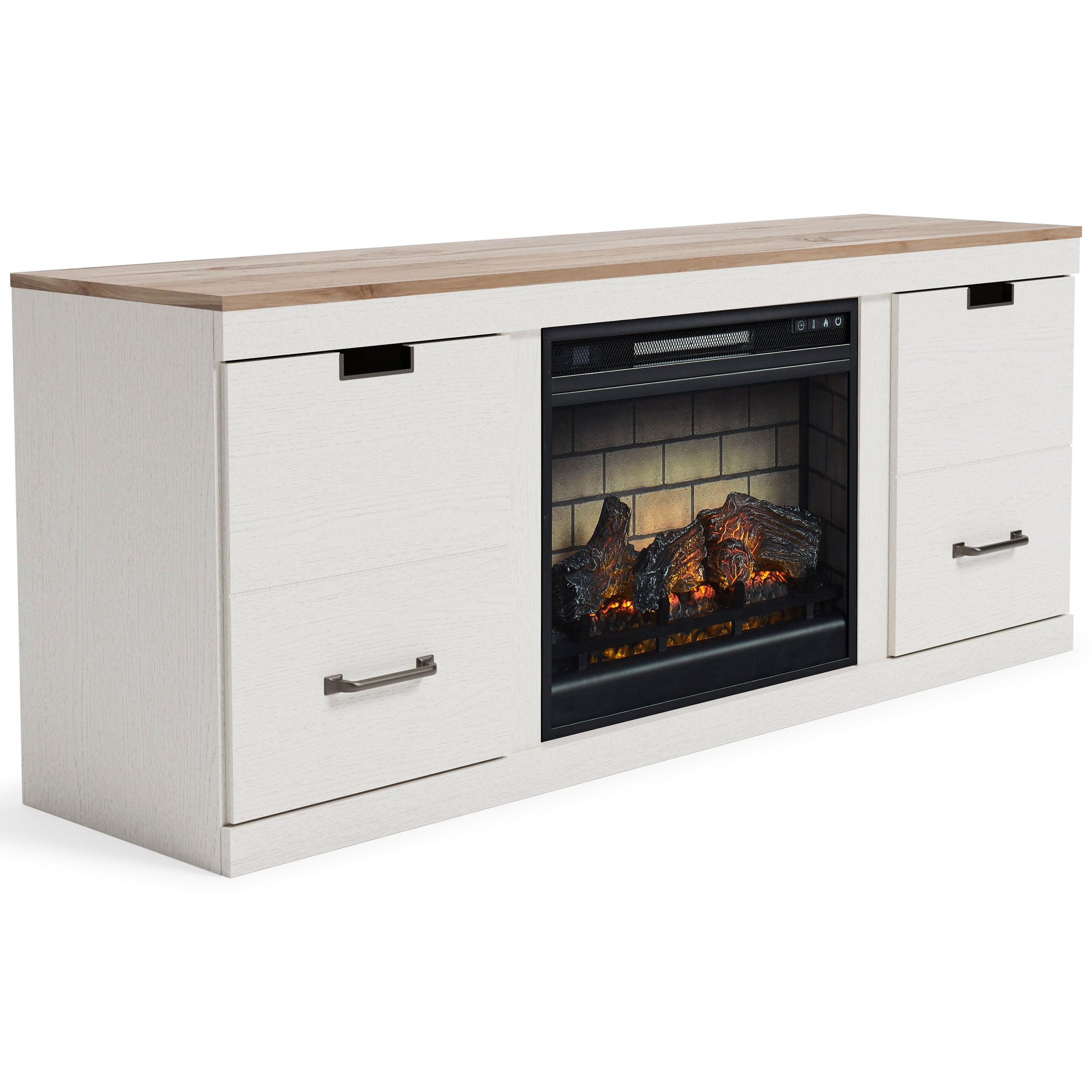 Benchcraft Vaibryn EW1428W2 60" TV Stand with Electric Fireplace