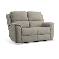 Casual Power Reclining Loveseat with Power Headrest and Power Lumbar Support