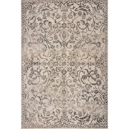 5'3" x 7'7" Ivory Azora Rug