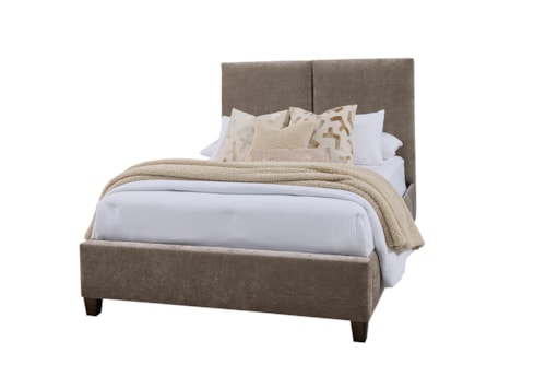 Transitional King Upholstered Bed