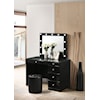 Crown Mark Morgan Vanity Desk and Stool Set - Black