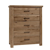 Transitional Rustic 5-Drawer Chest